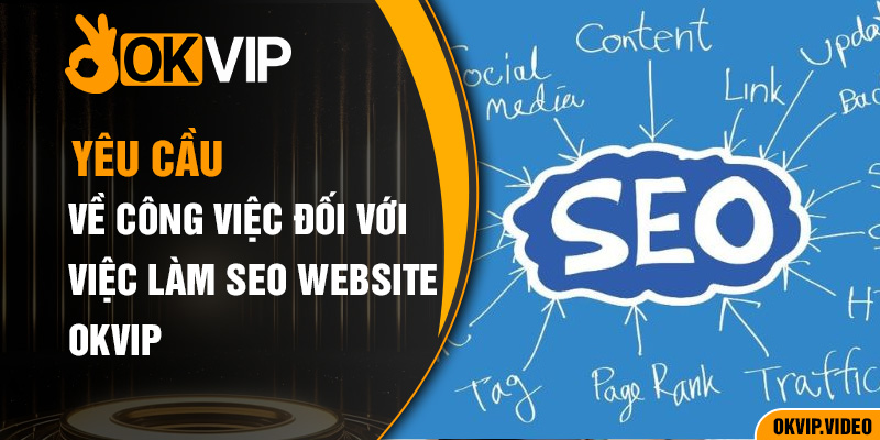 Các yêu cầu về công việc đối với việc làm SEO WEBSITE OKVIP